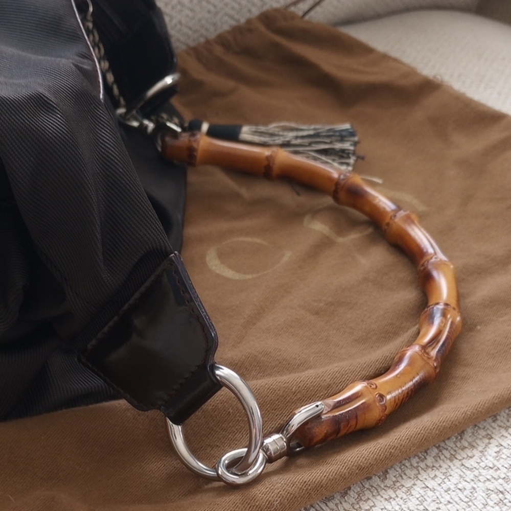 Gucci Dark Brown Leather Hobo Bag with Bamboo Handle - Picture 3 of 11
